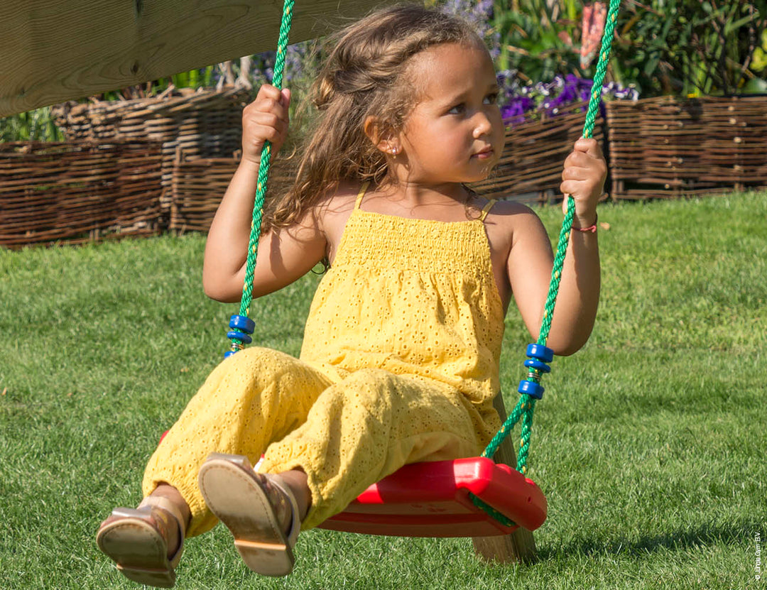 Jungle Home | Wooden climbing frame with swing & climbing net
