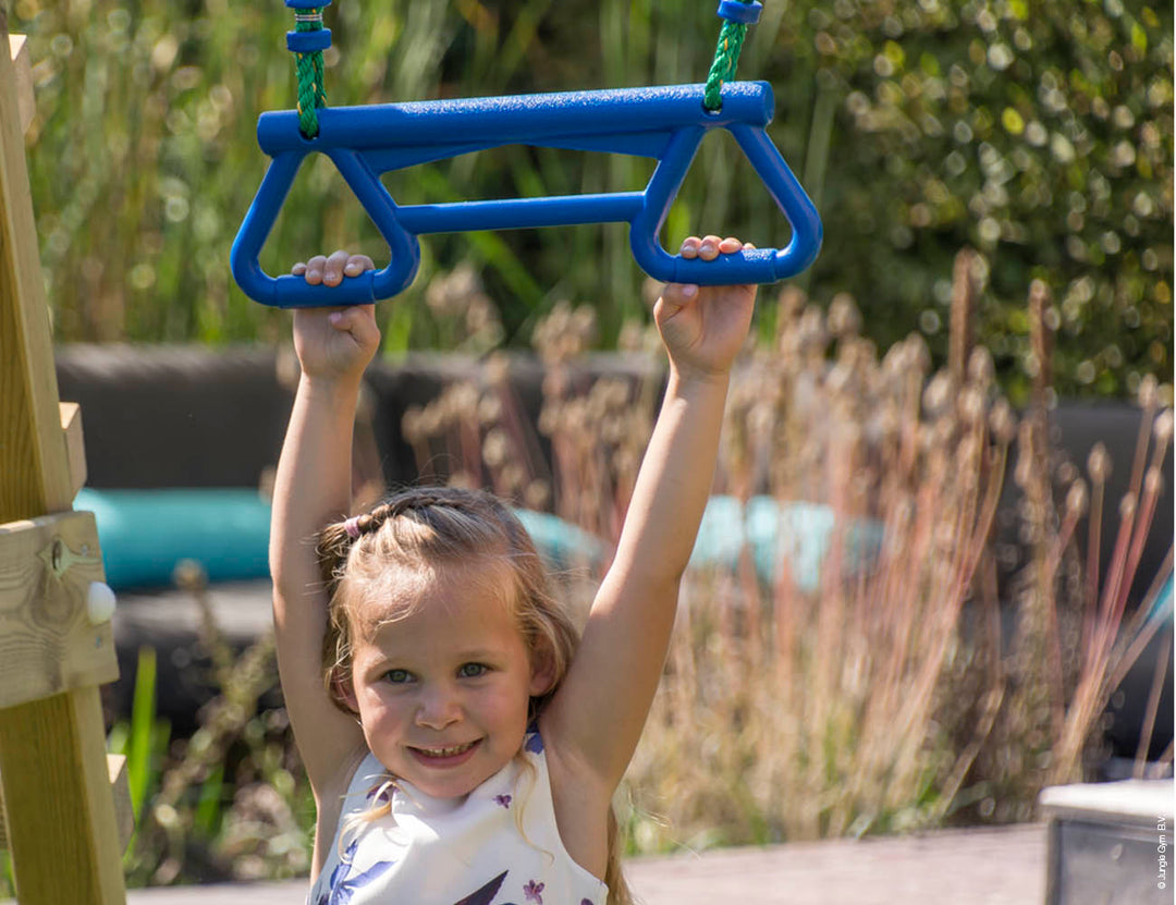 Jungle Patio | Wooden climbing frame with swing