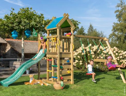Childrens Wooden Climbing Frame • Nomad 2-Swing 
